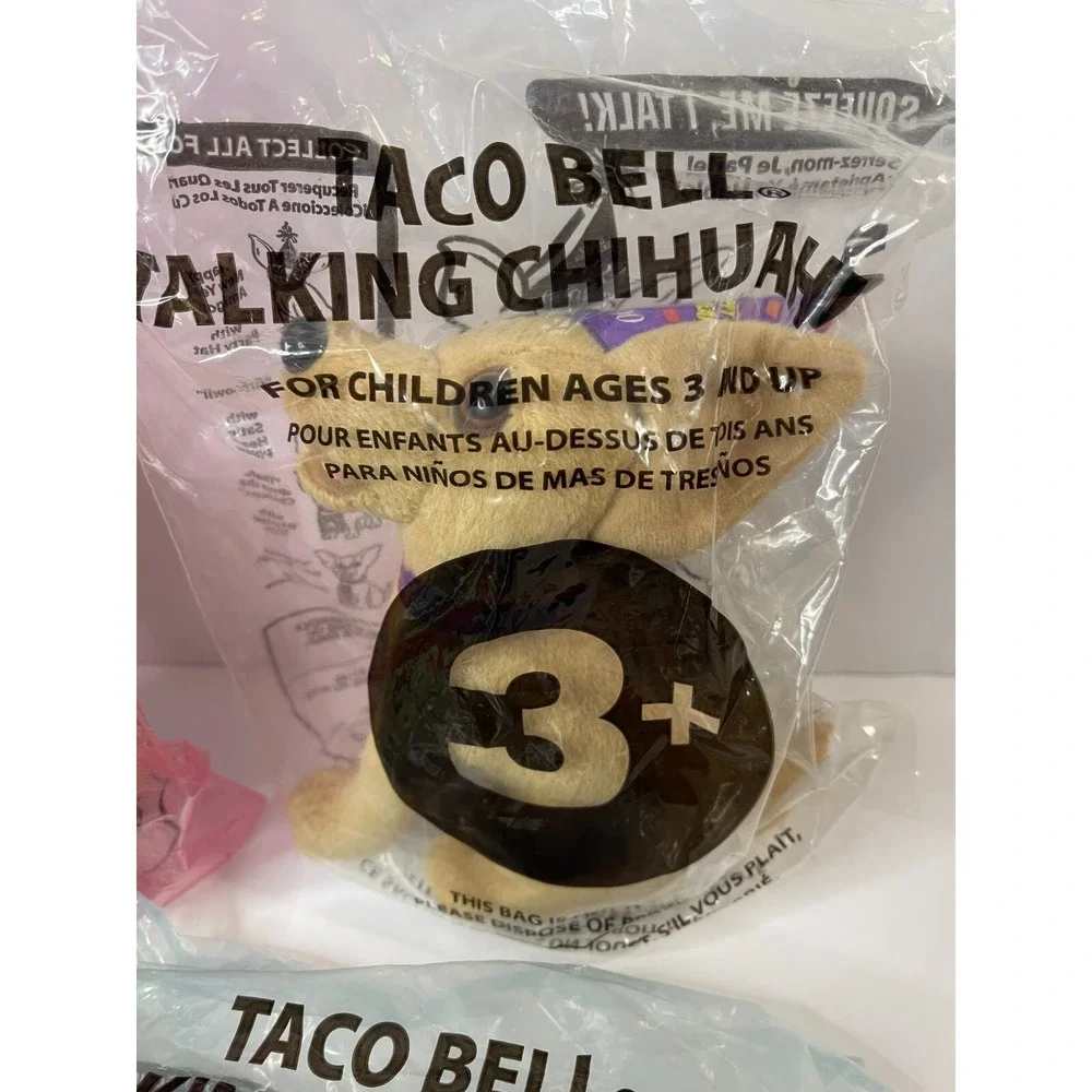 1998 Taco Bell Chihuahua Talking Dogs Complete Set of 4 NO LONGER TALKING
